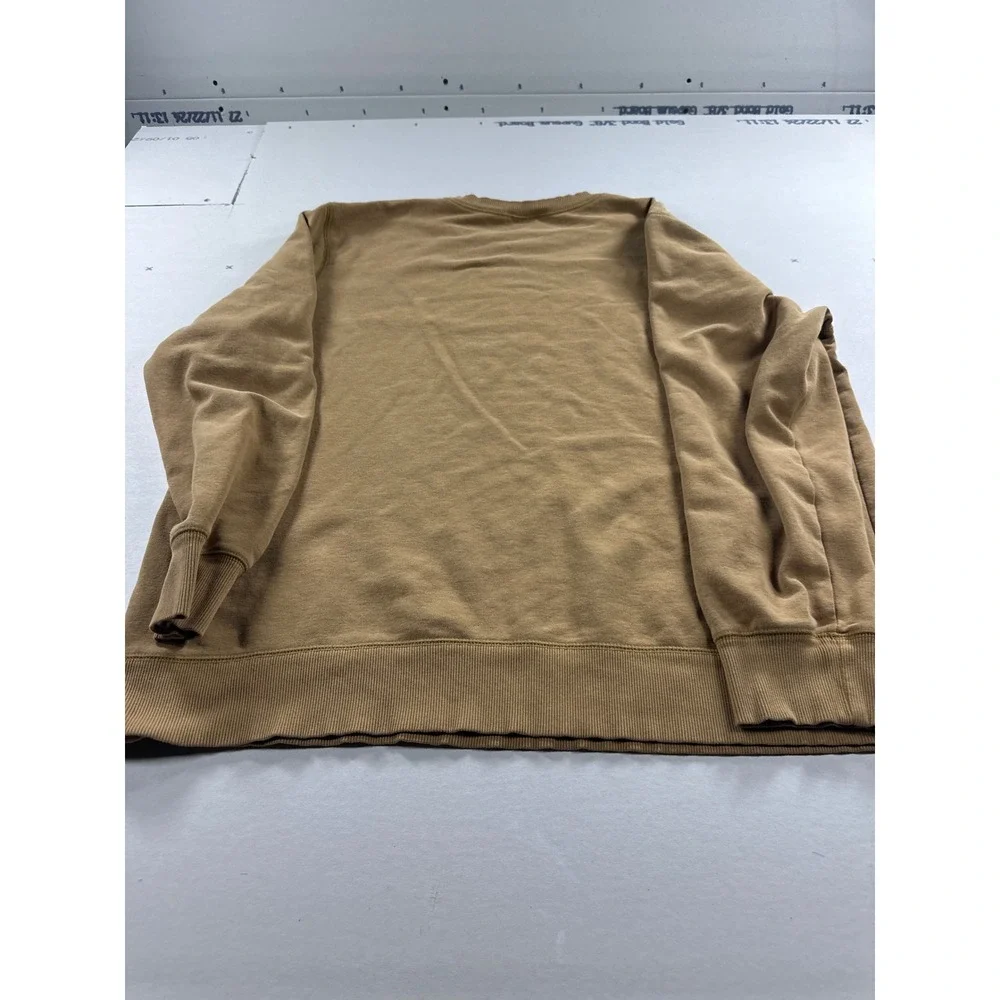 The North Face Mens XXL Tan Brown Heritage Patch Crewneck Fleece Sweatshirt